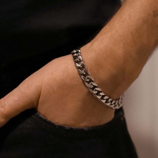 Bransoletka męska pancerka srebrna gruba 11 mm ze sklepu otien.com w kategorii Bransolety - zdjęcie 179802991