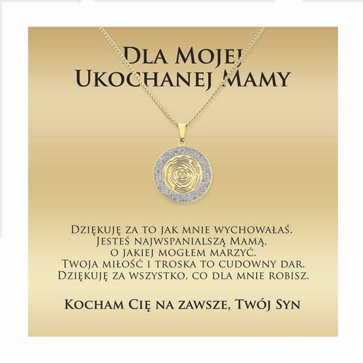 Prezent na Dzień Matki dla Mamy od Syna róża z cyrkoniami stal chirurgiczna ze sklepu otien.com w kategorii Naszyjniki - zdjęcie 179803053