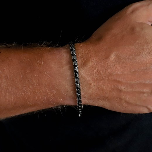Bransoletka srebrna męska splot linka marynarska stal chirurgiczna ze sklepu otien.com w kategorii Bransolety - zdjęcie 179803074