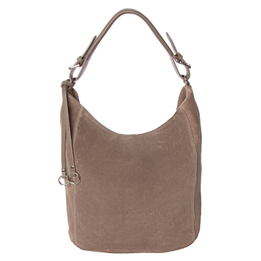 Torebka worek zamszowa shoperka Rafallo Zoe Taupe ze sklepu Rafallo w kategorii Torby Shopper bag - zdjęcie 179811222