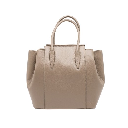 Klasyczna torebka Sarah ze skóry naturalnej Taupe ze sklepu Rafallo w kategorii Torby Shopper bag - zdjęcie 179811393