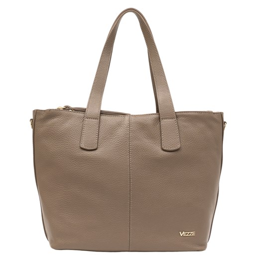 Uniwersalna torebka skórzana Vezze Solenne Taupe ze sklepu Rafallo w kategorii Torby Shopper bag - zdjęcie 179811452