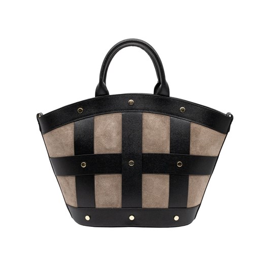 Torebka ze skóry naturalnej EMMA Taupe ze sklepu Rafallo w kategorii Torby Shopper bag - zdjęcie 179811562