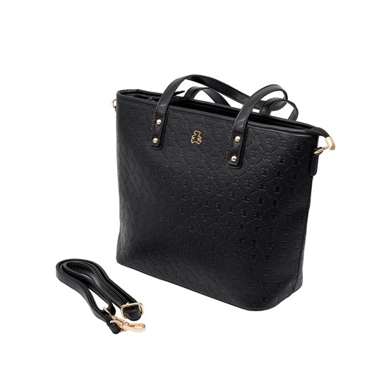 Torebka LuluCastagnette Cindy Czarna ekoskóra ze sklepu Rafallo w kategorii Torby Shopper bag - zdjęcie 179811564