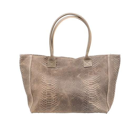 Shopperka Mila ze skóry naturalnej Taupe ze sklepu Rafallo w kategorii Torby Shopper bag - zdjęcie 179811610