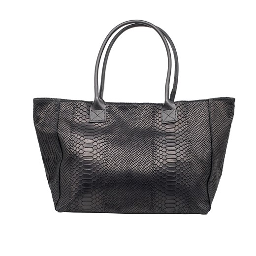 Shopperka Mila ze skóry naturalnej czarna ze sklepu Rafallo w kategorii Torby Shopper bag - zdjęcie 179811611