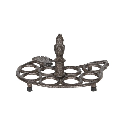 Clayre &amp; Eef Stojak w kolorze ciemnobrązowym na jajka - 21  x 12 x 16 cm ze sklepu Limango Polska w kategorii Akcesoria i przechowywanie - zdjęcie 179813372