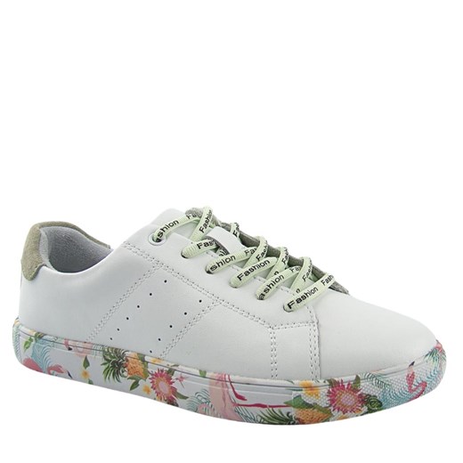 Vinceza 79524 damskie półbuty skórzane sportowe sneakersy białe ze sklepu senity.pl w kategorii Trampki damskie - zdjęcie 179817520