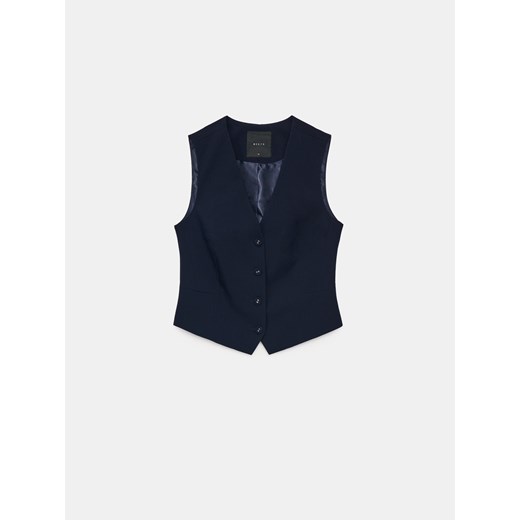Mohito - Granatowa elegancka kamizelka - granatowy ze sklepu Mohito w kategorii Kamizelki damskie - zdjęcie 179818160