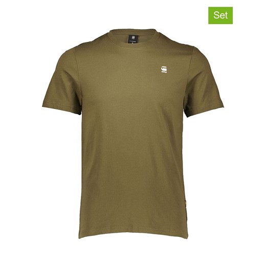 T-shirt męski zielony G-Star bawełniany