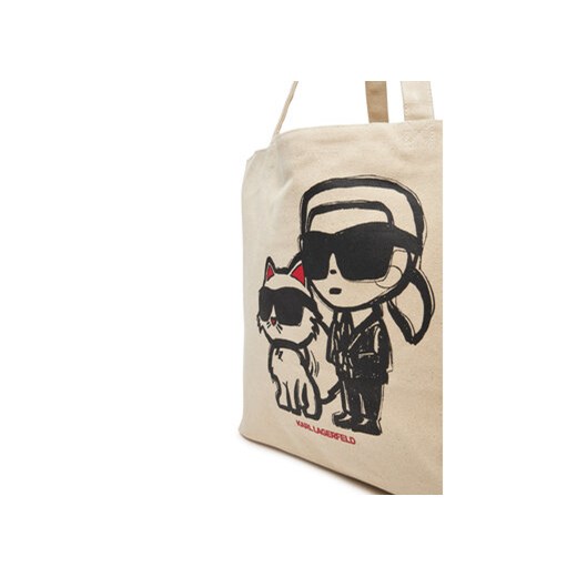 Shopper bag Karl Lagerfeld na ramię mieszcząca a7 