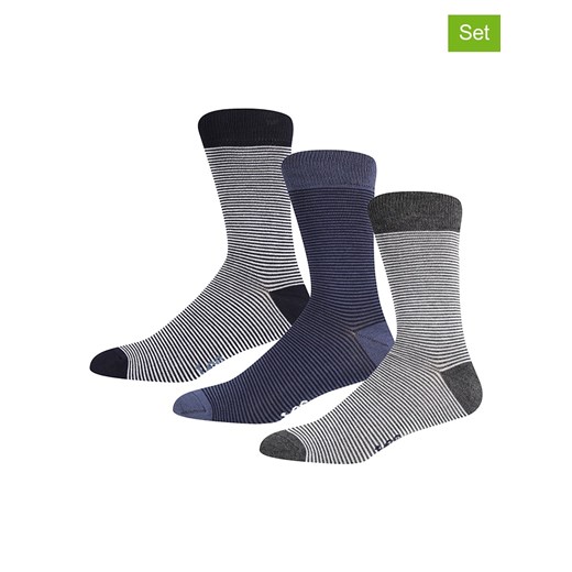 LEE Underwear Skarpety (3 pary) &quot;Carey&quot; w kolorze szarym i niebieskim ze sklepu Limango Polska w kategorii Skarpetki męskie - zdjęcie 179822544