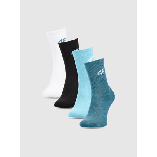 Chłopięce skarpetki za kostkę (4-pack) 4F 4FJWSS25USOCM433 - multikolor ze sklepu Sportstylestory.com w kategorii Skarpetki dziecięce - zdjęcie 179824404