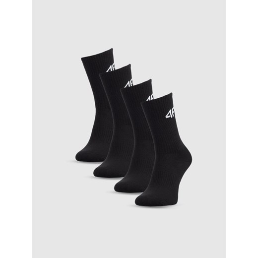 Chłopięce skarpetki za kostkę (4-pack) 4F 4FJWSS25USOCM433 - czarne ze sklepu Sportstylestory.com w kategorii Skarpetki dziecięce - zdjęcie 179824434