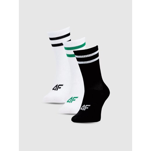 Chłopięce skarpetki za kostkę (3-pack) 4F 4FJWSS25USOCM350 - multikolor ze sklepu Sportstylestory.com w kategorii Skarpetki dziecięce - zdjęcie 179824440