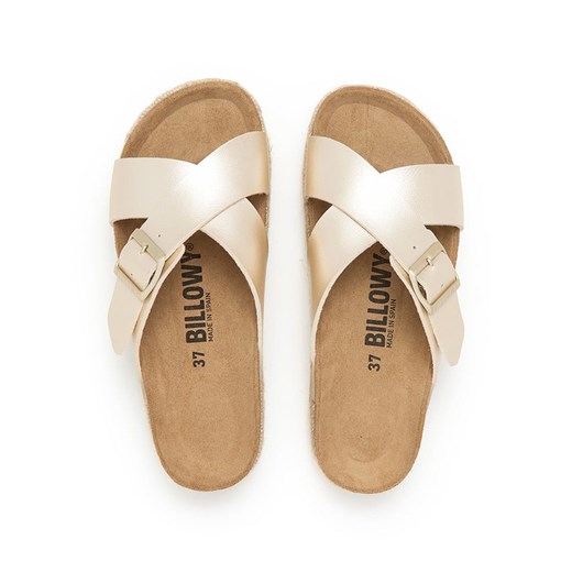 billowy Klapki w kolorze złotym Billowy 40 okazja Limango Polska