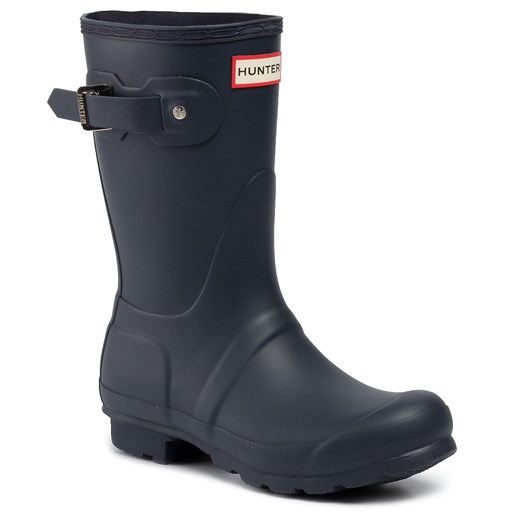Kalosze Hunter Original Short WFS1000RMA Granatowy ze sklepu eobuwie.pl w kategorii Kalosze damskie - zdjęcie 179826144