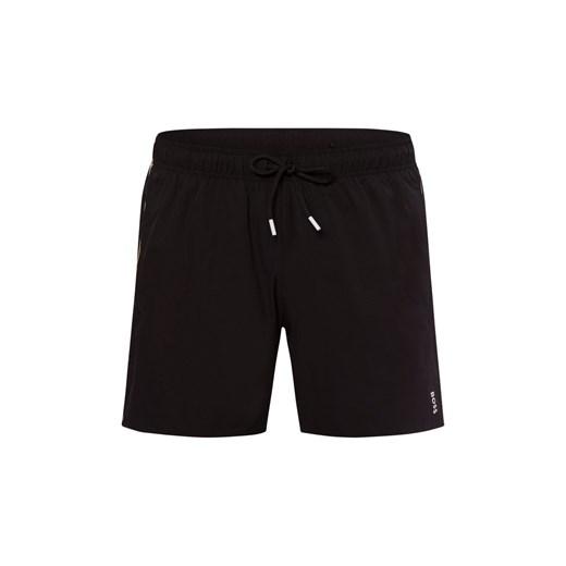 BOSS Męskie spodenki kąpielowe - Iconic Mężczyźni czarny jednolity ze sklepu vangraaf w kategorii Spodenki męskie - zdjęcie 179827943