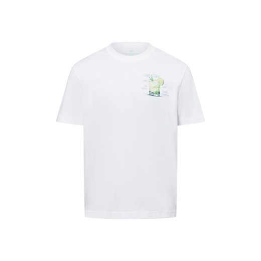 Nils Sundström Koszulka męska Mężczyźni Bawełna biały jednolity ze sklepu vangraaf w kategorii T-shirty męskie - zdjęcie 179827982