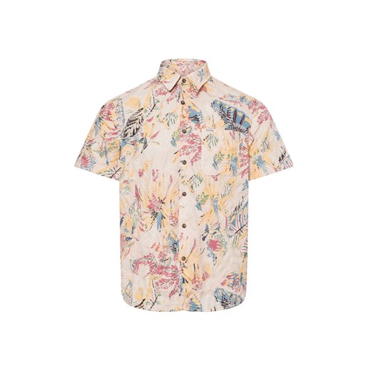 GUESS Męska koszula casual Mężczyźni Regular Fit Sztuczne włókno écru wzorzysty ze sklepu vangraaf w kategorii Koszule męskie - zdjęcie 179827994