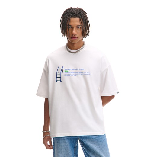 Cropp - Biały T-shirt boxy z The Sims - biały ze sklepu Cropp w kategorii T-shirty męskie - zdjęcie 179828141