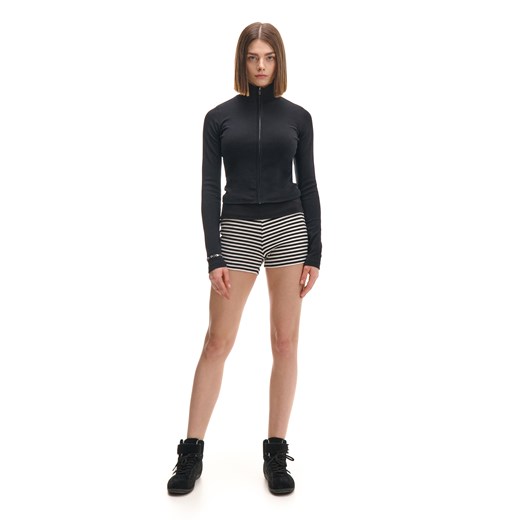 Cropp - Szorty z podwiniętą gumą w pasie - czarny Cropp M Cropp