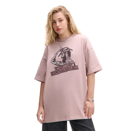 Cropp - T-shirt Post Malone - fioletowy ze sklepu Cropp w kategorii Bluzki damskie - zdjęcie 179828211