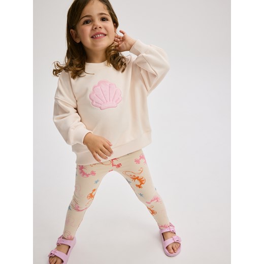 Reserved - Wzorzyste legginsy - kremowy Reserved 110 (4-5 lat) Reserved