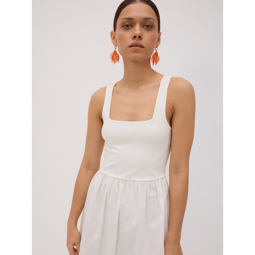 Sukienka Reserved na ramiączkach midi 