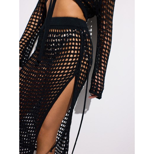 Mohito - Czarne ponczo - czarny Mohito L/XL Mohito