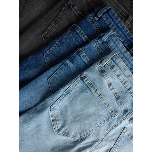 Reserved - Jeansy slim fit mid rise - jasnoszary ze sklepu Reserved w kategorii Jeansy damskie - zdjęcie 179835873