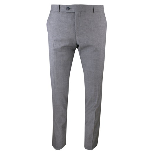 Wełniane, Eleganckie Spodnie Męskie - MEN&#039;SFIELD - Popielate, Mikrowzór SPMNSD240991nico ze sklepu JegoSzafa.pl w kategorii Spodnie męskie - zdjęcie 179836293