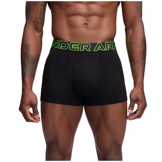 Męska bielizna treningowa (3-pack) Under Armour M UA Perf Cotton 3in - czarna ze sklepu Sportstylestory.com w kategorii Majtki męskie - zdjęcie 179836390