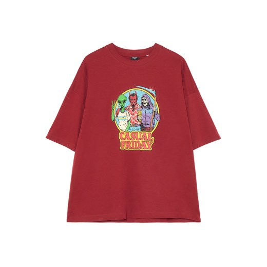 Cropp - Koszulka inspirowana twórczością Stephena Rhodesa - czerwony ze sklepu Cropp w kategorii T-shirty męskie - zdjęcie 179836942