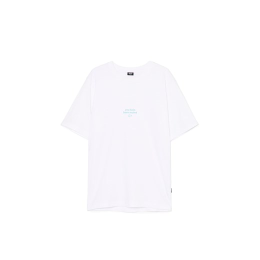 Cropp - Biała koszulka z napisem - biały ze sklepu Cropp w kategorii T-shirty męskie - zdjęcie 179837002