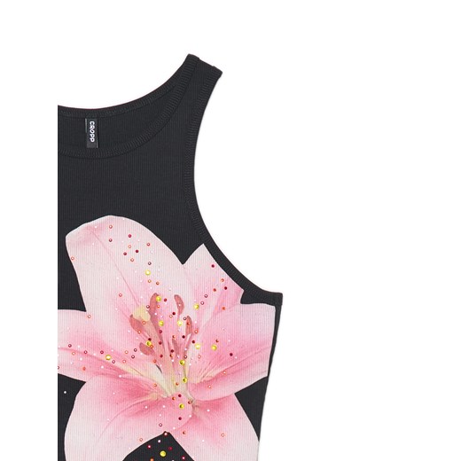 Cropp - Tank top z wiskozą - czarny Cropp S Cropp