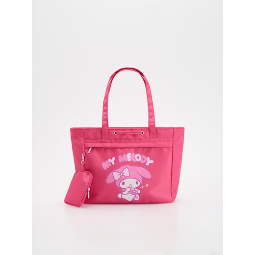 Reserved - Torba shopper My Melody - intensywny róż ze sklepu Reserved w kategorii Torby i walizki dziecięce - zdjęcie 179837330