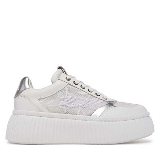 Buty sportowe damskie Karl Lagerfeld sneakersy białe na platformie 
