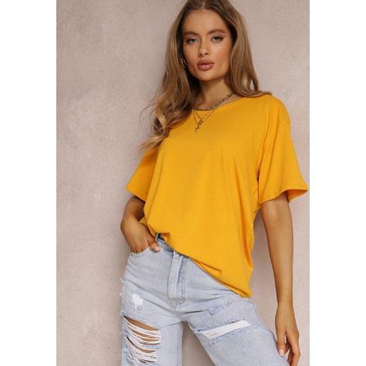 Żółty T-shirt Eraela ze sklepu renee.pl w kategorii Bluzki damskie - zdjęcie 179838274