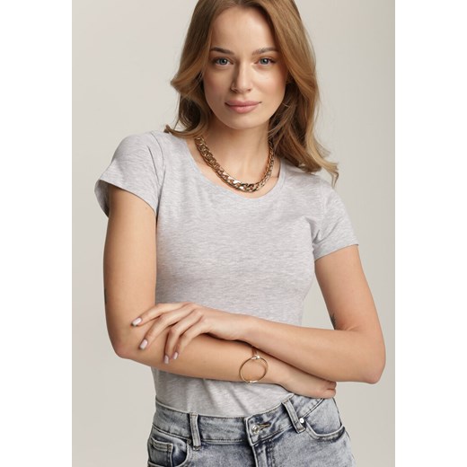 Jasnoszary T-shirt Ariema ze sklepu renee.pl w kategorii Bluzki damskie - zdjęcie 179838314