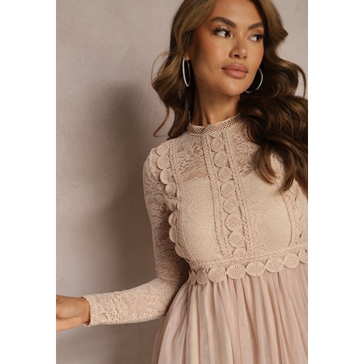 Sukienka Renee midi z długim rękawem 