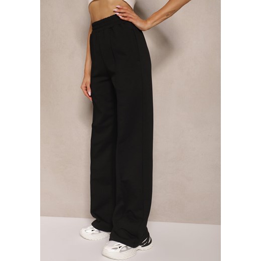 Czarne Spodnie Szerokie Pallenassa Renee S wyprzedaż renee.pl