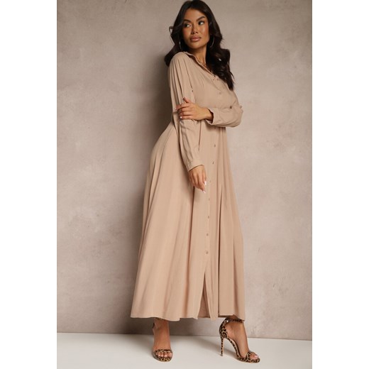Beżowa Sukienka Hillcrest ze sklepu renee.pl w kategorii Sukienki - zdjęcie 179839051