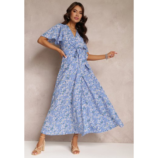 Niebieska Sukienka Alethossia ze sklepu renee.pl w kategorii Sukienki - zdjęcie 179839572