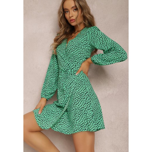 Sukienka Renee kopertowa z dekoltem v casual mini