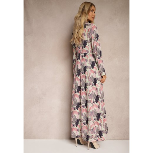 Różowo-Jasnozielona Sukienka Lasthenia Renee M wyprzedaż renee.pl