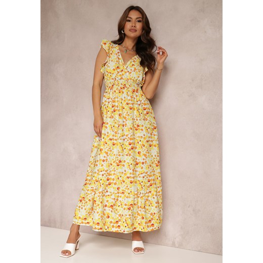 Żółta Sukienka Kassele Renee S okazyjna cena renee.pl