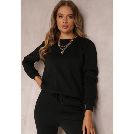 Czarna Bluza Hullu ze sklepu renee.pl w kategorii Bluzy damskie - zdjęcie 179846600