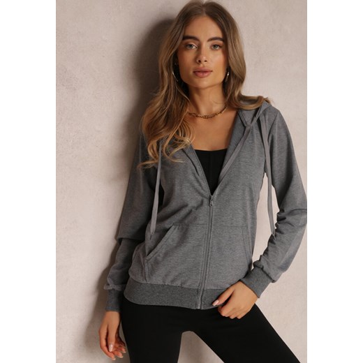 Ciemnoszara Bluza Rhodothee ze sklepu renee.pl w kategorii Bluzy damskie - zdjęcie 179846621