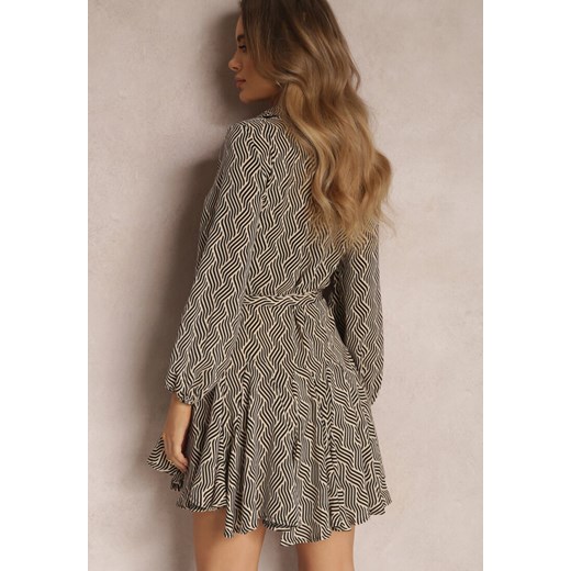 Beżowa Sukienka Koszulowa Lelli Renee M wyprzedaż renee.pl